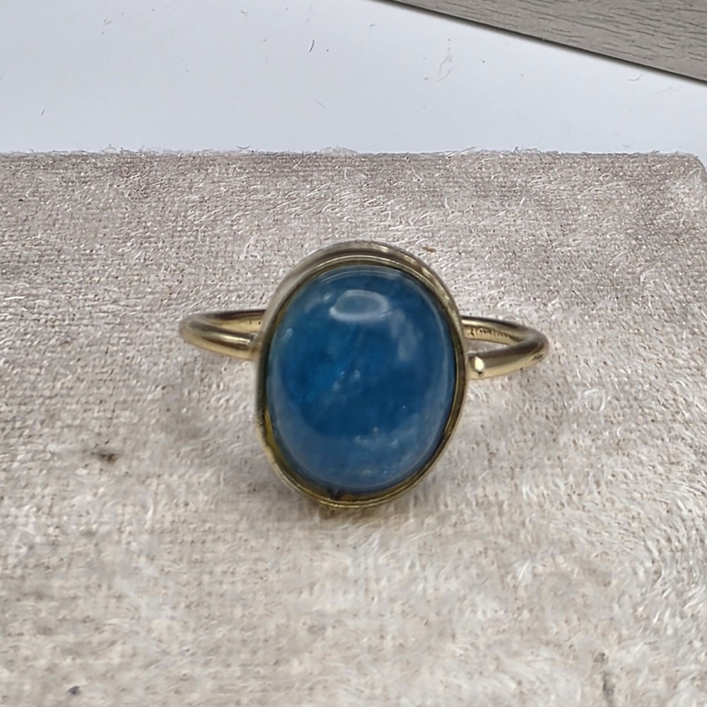 Gold Ring with Blue Stone